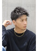 アルマ(ALMA) ジェットモヒカン黒髪短髪ツーブロックショートビジネスヘア