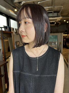 ソイリウム 下北沢(soi rium) シンプルボブ_切りっぱなしボブ_ラベンダーカラー