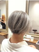 40代50代60代/グレイヘア/ショートボブ