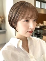 ノラギンザユー(NORA GINZA/U)&nbsp;丸みショートマッシュショートコンパクトショート前髪あり透明感