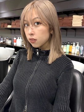 ゲームバイアランスミシー 心斎橋(GAME by Alan Smithee) ミルクティーベージュ/心斎橋ダブルカラー/ケアブリーチ