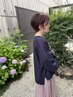 カット+グレイカラー（白髪染め）+トリートメント+頭皮の洗浄のための炭酸錠