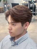 トゥイン 八王子(TWIN)&nbsp;メンズパーマフェザーパーマサーフカールブルーブラック