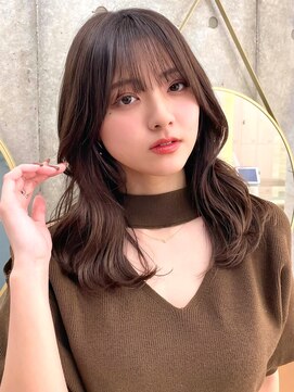 ロンドホットリップ 立川(Lond hot lip) ☆ハッシュカット/ミディアムレイヤーカット/ココアグレージュ