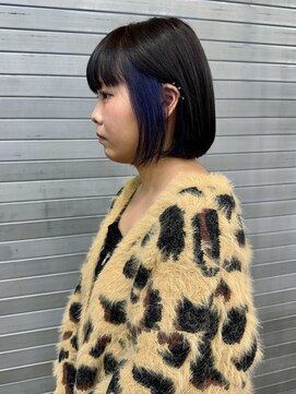 ロックス バイ マグ 松本(rocks BY MAG) フェイスフレーミングボブインナーカラーボブ切りっぱなしボブ