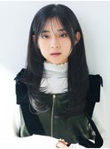 小顔カット×透明感カラー[恵比寿駅/髪質改善/オリーブグレー]