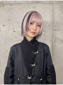 ハイトーンピンク　ローライト　ハッシュカット