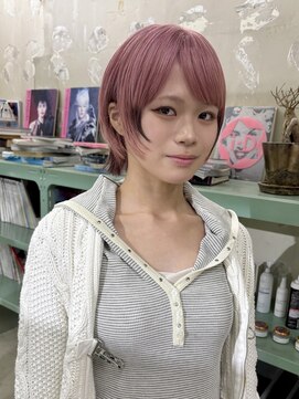 ロジ(loji) ショートレイヤー×ピンク