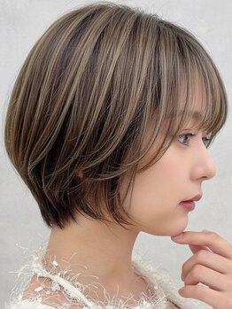 アッシュ 茗荷谷店(Ash)の写真/【ハイライト人気No.1】白髪ぼかし×髪質改善で自然な美髪♪ ［茗荷谷/ショートカット/白髪染め］