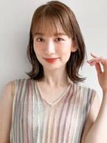 リヤン 表参道(lyann)&nbsp;ダークブルーセミディナチュラルカール前髪ワンホンレイヤー