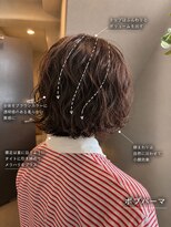 ロンド パルティール 大宮(Lond partir) コテ巻き風パーマ/ミディアムレイヤー/韓国巻き風/顔周りカット