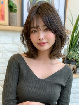 ハピネス 河原町店(Happiness) レイヤーカットくびれミディアムグレージュカラー京都河原町