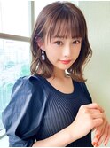 【eri】韓国ヘア ヨシンモリ 透明感カラー ミディアム髪型