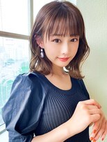【eri】韓国ヘア ヨシンモリ 透明感カラー ミディアム髪型