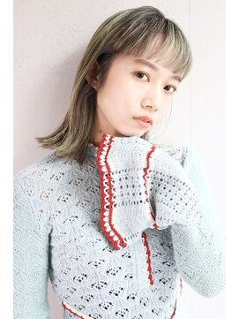 遊人セントラル(CENTRAL) [心斎橋/難波］ブリーチオンカラー　ペールライムグリーン