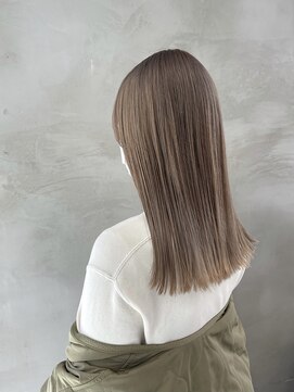 ペスカ 長町南2号店(pesca) ゴールドベージュ×ぷつっとロブ◎ブリーチあり◎MiSATo