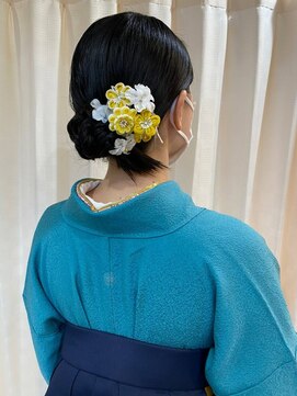 ヘアースタジオエル 卒業式　袴着付け　ヘアーセット