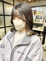 サクラ 岐阜(SAKURA)&nbsp;仕事でも隠せるバレないインナーカラーグレージュ　岐阜美容室