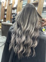 ラフ(LAFF) #バレイヤージュ#グレージュカラー#ボブウルフ#ココアベージュ