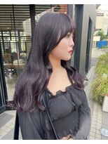 ヘアサロン ガリカ 表参道(hair salon Gallica)&nbsp;大人フェミニンミディ/ラベンダーグレー/ブリーチなし