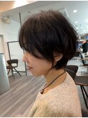 大人ラフウェーブ20代30代40代ボブブラウンスウィングショート