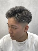 フェザーショート/ホワイトメッシュ/フェード/ツーブロック