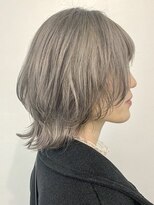 ラ メール ヘア デザイン(La mer HAIR DESIGN)&nbsp;ミルクティーベージュダブルカラーウルフカットレイヤーカット