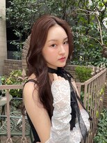 ノラギンザユー(NORA GINZA/U)&nbsp;顔まわりカットレイヤーカットロングヘア暖色ブラウン暖色カラー