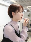 ▽コンパクトショートイメチェンワイドバングホワイトブロンド