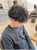韓国マッシュ　波巻きツイストスパイラル[メンズ]フェザーパーマ
