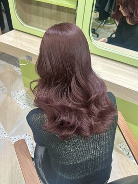 イオエ 西梅田(ioe) ブリーチなしカラー／髪質改善/ミルクティーベージュ/小顔へア