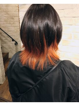 シェノン(chainon) オレンジカラー×ウルフカット