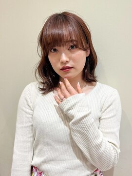 フレイムス ヘアアンドリラックス 戸田店(Frames hair&relax) ミディアムレイヤー×ピンクブラウン