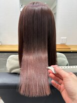 ラル 水戸県道50号店(Lalu.) ダークパープル/ナチュラルショート/夏のヘアアレンジ/水戸