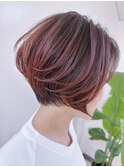 前下がりボブ＆ピンクベージュ♪大人可愛い20代30代40代前下がり