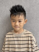 フジヤマバーバーショップ アジト(FUJIYAMA BARBER SHOP ajito)&nbsp;キッズソフトモヒカン×アップバング メンズ/明石/西明石/大久保