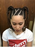 ツインテールコーンロウ
