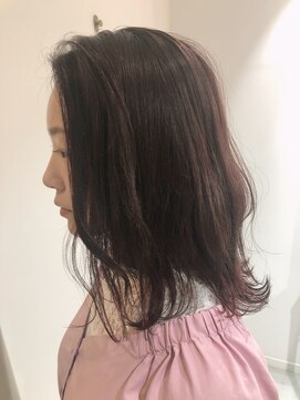 テラスヘア 新潟駅南(TERRACE hair) ピンクブラウン×外ハネ波ウェーブ