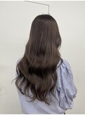 大人ロングウェーブアッシュグレージュ