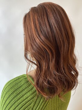 ヘアデザイン ファブロ(hair design FABRO.) オレンジカラー・ハイライト・秋カラー・韓国風