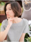 キイレめカジュアルくすみカラーくせ毛風ボブc5川口20代30代40代