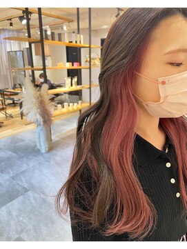 パプスドコワフュール 甲子園口店(Pap's de coiffeur) インナーピンクラベンダー