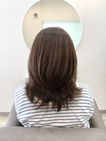 オアシス(oasis)&nbsp;ミディアム　レイヤー　髪質改善　ストレート　グレージュ