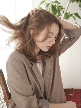 ラヴィズム 小新店(LUVISM) 髪質改善/セミロング/コテ巻き/ベージュ新潟西区 小新