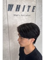 ホワイト(WHITE)&nbsp;センターパート/ニュアンスパーマ/カルマパーマ