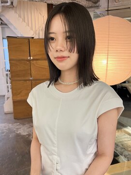 カシェ ナカザキ(CACHE NAKAZAKI) オリーブグレージュ/前髪/姫カット