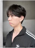 ブルーブラック韓国マッシュスペインカール_ba536401