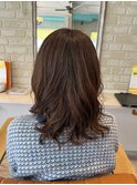大人かわいいミディアムパーマ
