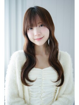 アルバム 新宿(ALBUM SHINJUKU) 前髪カットロング顔周りレイヤー暗めカラー_F30803