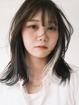 シエ バイ ケンジ 湘南台(sie by KENJE)&nbsp;【顔まわりインナーカラー】モカブラウン×ホワイトバイオレット